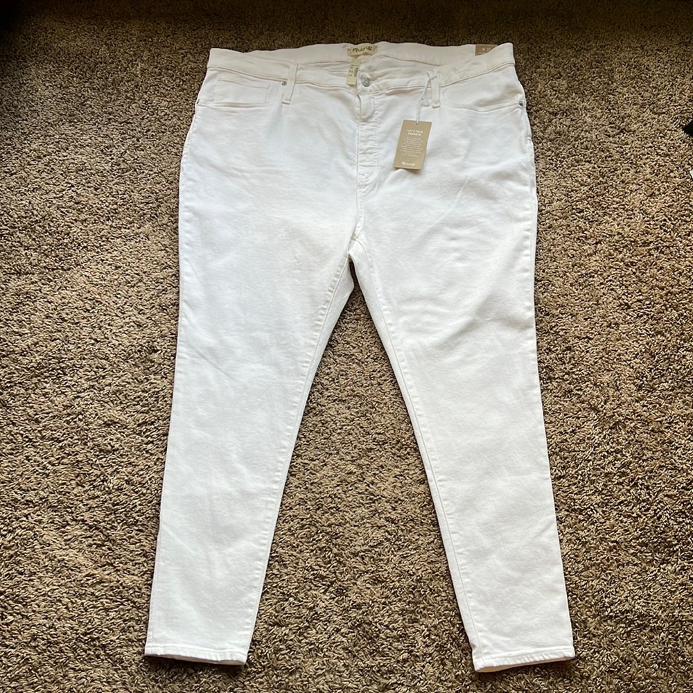 😮‍💨 Madewell 9” High Rise Skinny Jeans White